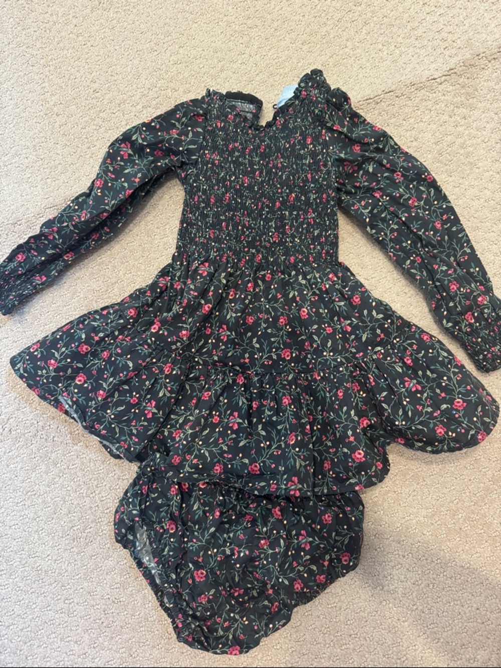 Hill House Floral Smocked Dress with Matching Bloomer 18-24m